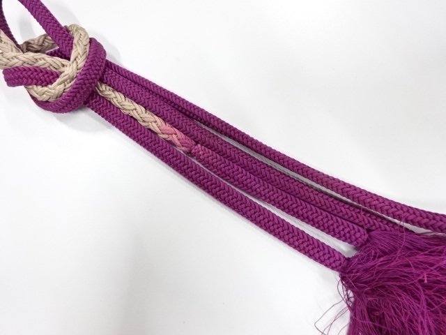 JAPANESE KIMONO / HAND-TIED OBIJIME CORD
